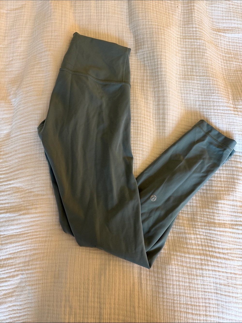 Lululemon High-Waist Light Green Performance Leggings